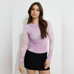 Dynamite mesh long sleeve top